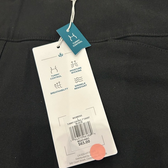 NWT 🍃 Lady Hagen Ladies Black Tummy Control Pull-on Shorts - 7 inch inseam - Picture 3 of 5
